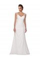 V-Neck Sheath Chiffon Wedding Dress with Straps