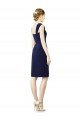 Cocktail Length Short Cap Sleeves Chiffon Bridesmaid Dress