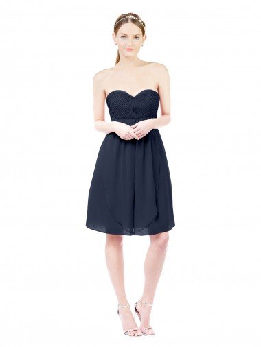 Sweetheart Cocktail Knee Length Chiffon Cocktail Bridesmaid Dress Open Back Canada