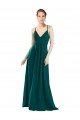 Sexy Chiffon Bridesmaid Dress with Deep V-Neckline