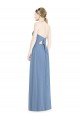 Halter Neck Tie Back Long Chiffon Bridesmaid Dress