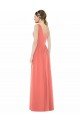 V-Neck V-Back Sleeveless Chiffon Bridesmaid Dress