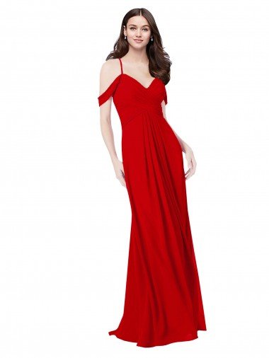 Cold Shoulder Chiffon Bridesmaid Dress Canada