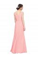 Luxe Chiffon Bridesmaid Dress with Shoulder Tip Gathered Bodice