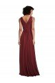 Sleeveless V-Neck Pleated Chiffon Bridesmaid Dress