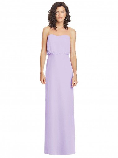 Full Length Lux Chiffon Blouson Bodice Bridesmaid Dress Canada
