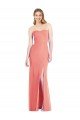 Strapless Chiffon Trumpet Bridesmaid Dress with Front Slit