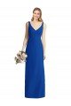 Sleeveless V-Back Long Trumpet Chiffon Bridesmaid Dress