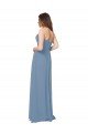 Chiffon A-Line Wraparound Draping Long Bridesmaid Dress