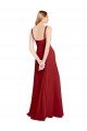 Sweetheart Neckline Long Chiffon Bridesmaid Dress with Side Slit and Wide Straps