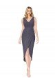 High Low V-Neck Chiffon Mermaid Wrap Bridesmaid Dress / Formal Prom Dress
