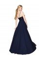 Sweetheart High Neck Sequin Top Long Chiffon Bridesmaid Dress / Prom Dress