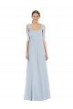Tie Shoulder Empire Waist Maxi Bridesmaid Dress