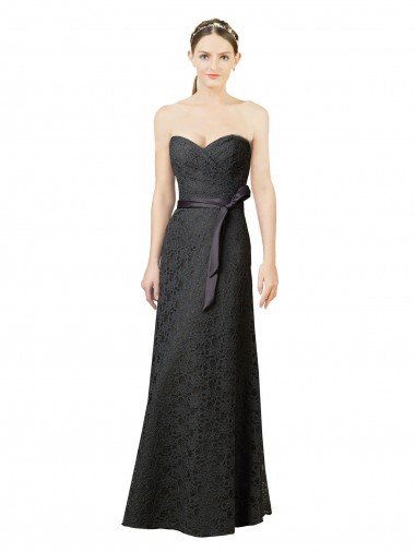 Strapless Lace Bridesmaid Dress with Sweetheart Neckline Canada