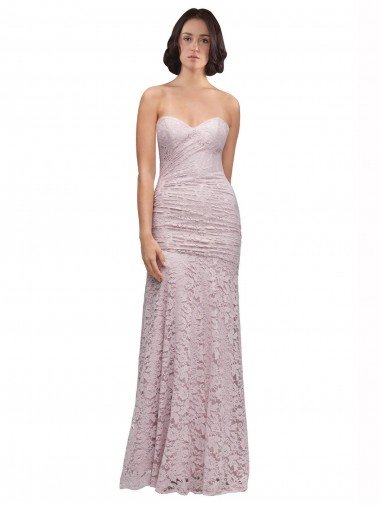 Floor Length Long Mermaid Lace Bridesmaid Dress / Prom Dress with Low Back Canada