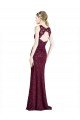 Long Lace Bridesmaid Dress / Prom Dress with Peekaboo Bodice and Keyhole Back