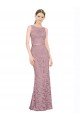 Sleeveless Crop Top High Neck Mermaid Lace Bridesmaid Dress / Prom Dress