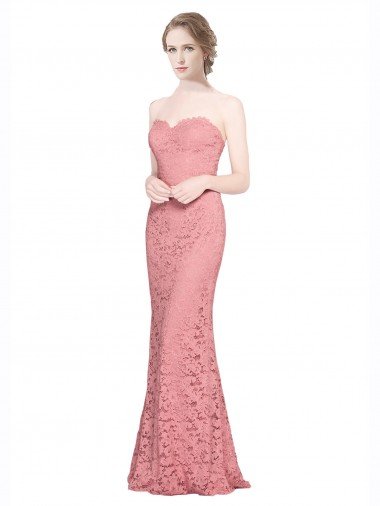 Fitted Sweetheart Mermaid Lace Bridesmaid Dress / Prom Dress Canada