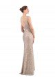Faux Surplice V-Neck Slim Formal Sparkling Sequin Bridesmaid Dress / Prom Dress