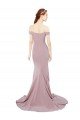 Off the Shoulder Mermaid Long Sweep Train Bridesmaid Dress / Prom Dress