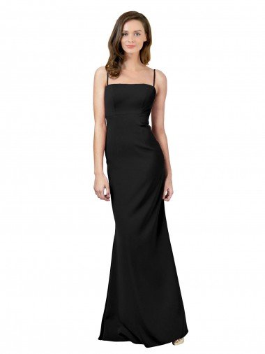 Fit and Flare Slim Formal Crepe Bridesmaid Dress / Prom Dress with Cutout Back Canada