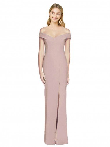 Off the Shoulder Criss Cross Back Trumpet Bridesmaid Dress / Prom Dress Canada