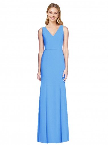 Flattering Trumpet Long Sleeveless Bridesmaid Dress / Prom Dress with Open Back Canada