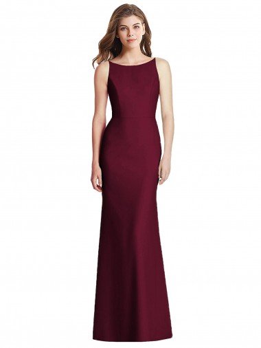 Open Cowl Back Bateau Neck Trumpet Bridesmaid Dress Canada