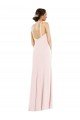 Criss Cross Halter Princess Line Trumpet Formal Crepe Bridesmaid Dress / Prom Dress