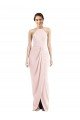 Halter Draped Tulip Skirt Maxi Bridesmaid Dress / Prom Dress