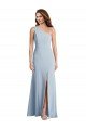 Bold One Shoulder Trumpet Maxi Formal Crepe Bridesmaid Dress / Prom Dress