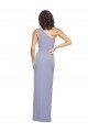 Floor Length One Shoulder Formal Crepe Bridesmaid Dress / Prom Dress with Pencil Skirt and Side Split