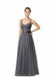 Sweetheart Long Tulle Bridesmaid Dress with Sash