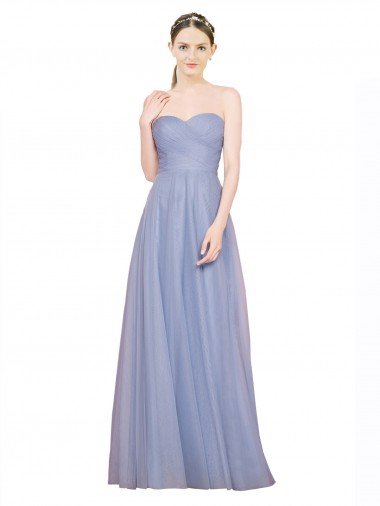 Strapless Sweetheart A-Line Tulle Bridesmaid Dress with Low Back Canada