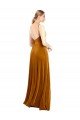 Long Velvet Cowl Neck Slip Bridesmaid Dress / Prom Dress
