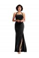 Empire Waist Formal Stretch Velvet Bridesmaid Dress / Prom Dress with Halter Strap